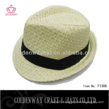 cheap mens straw hats Paper Straw Fedora Hat